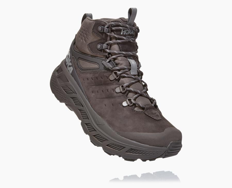 Hoka One One Hiking Boots Mens Brown - Stinson Mid GORE-TEX - 30947RNDM